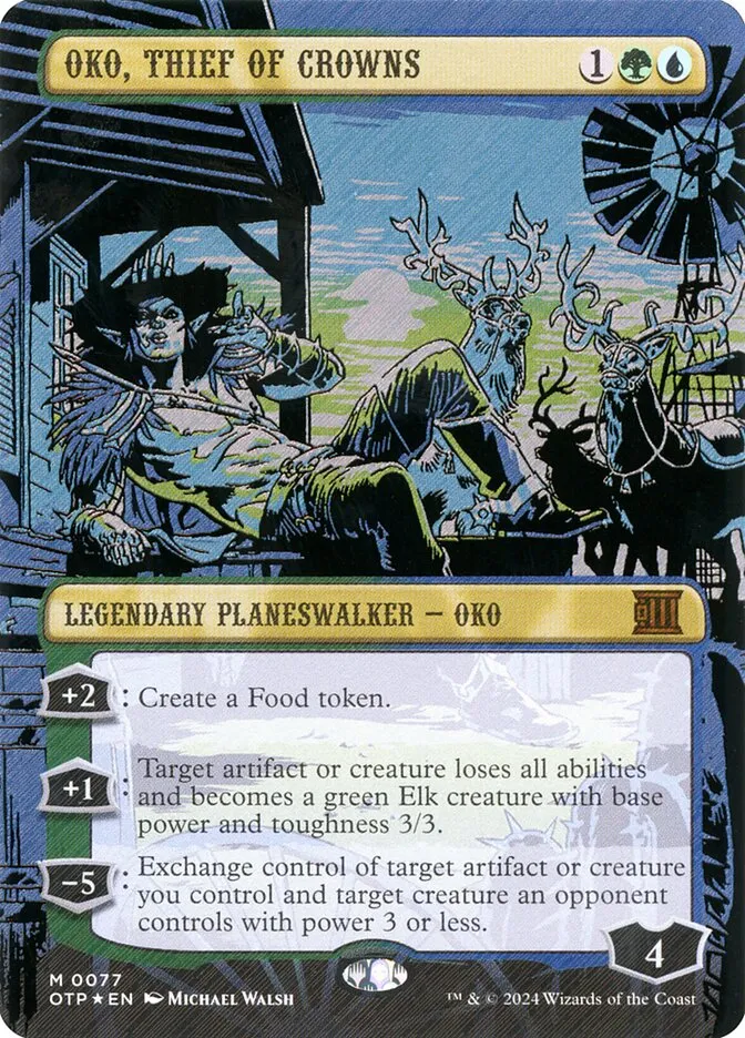 2024 Breaking News Oko, Thief of Crowns mythic #77 mythic card image