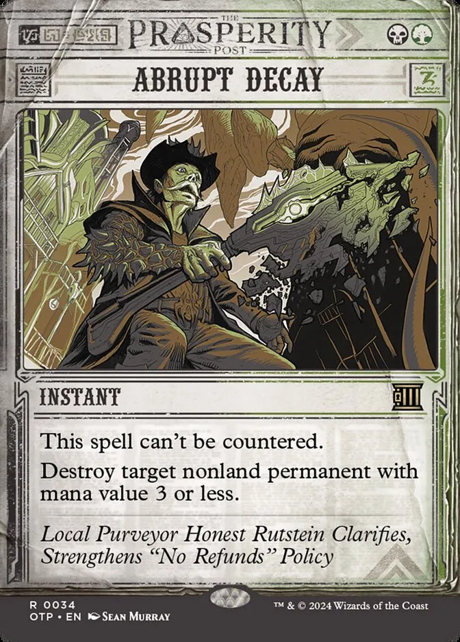 2024 Breaking News Abrupt Decay rare #34 rare card image