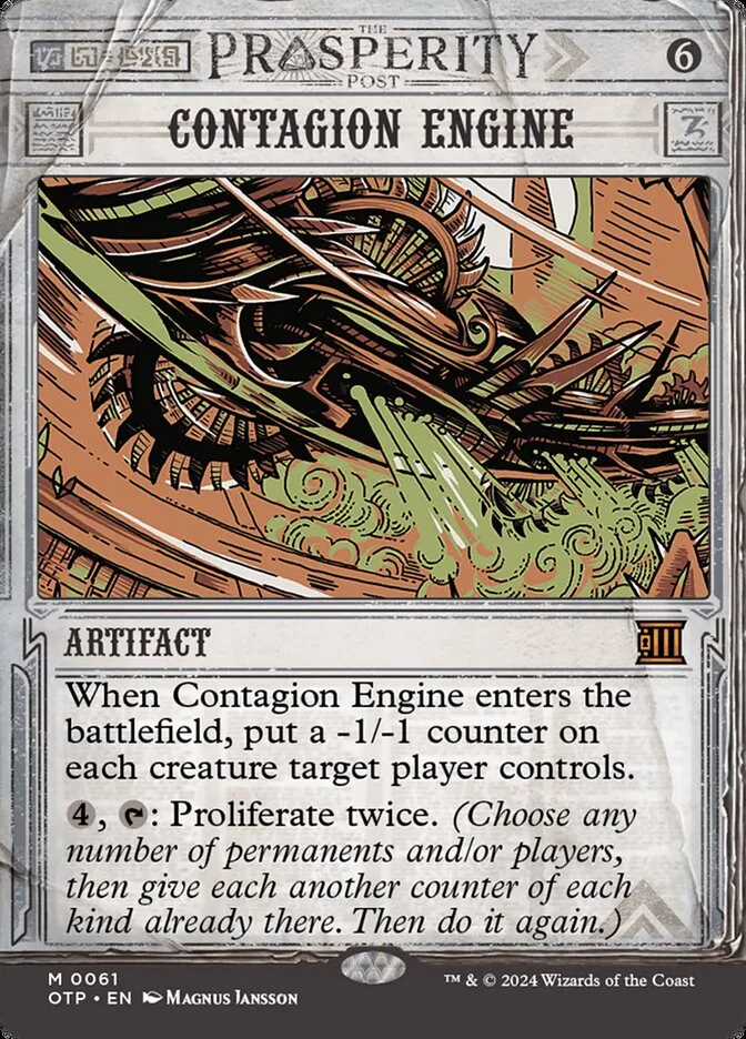 2024 Breaking News Contagion Engine mythic #61 mythic card image