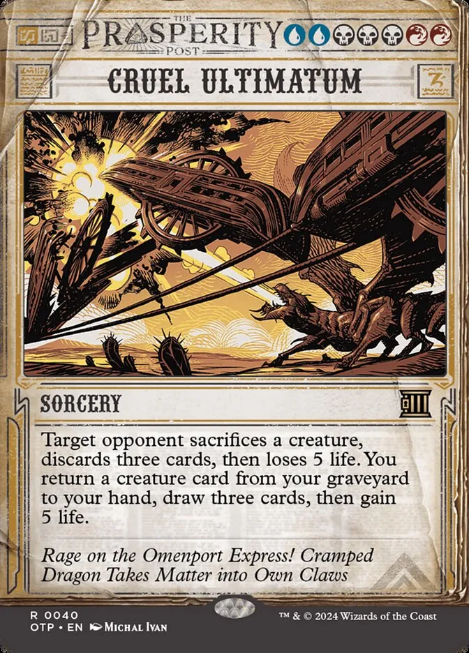 2024 Breaking News Cruel Ultimatum rare #40 rare card image