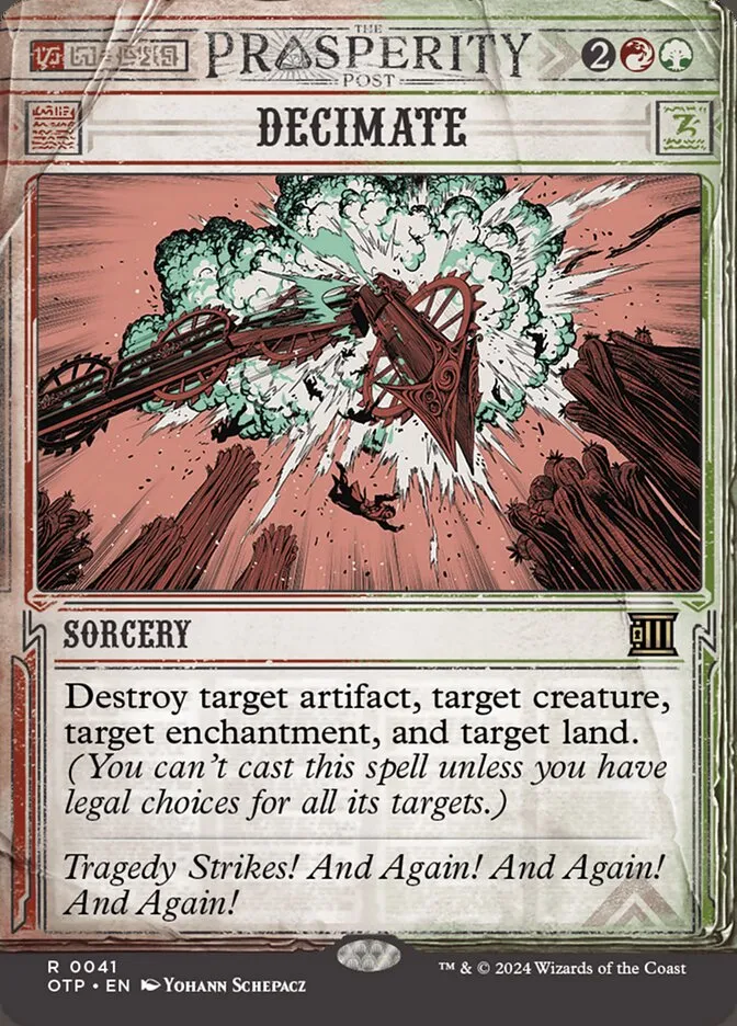 2024 Breaking News Decimate rare #41 rare card image