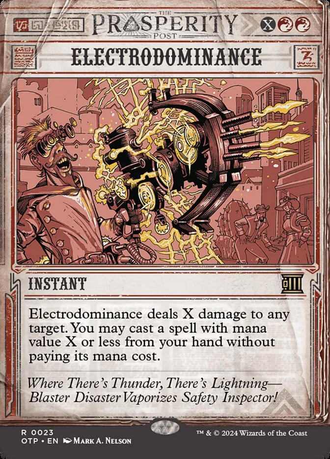 2024 Breaking News Electrodominance rare #23 rare card image