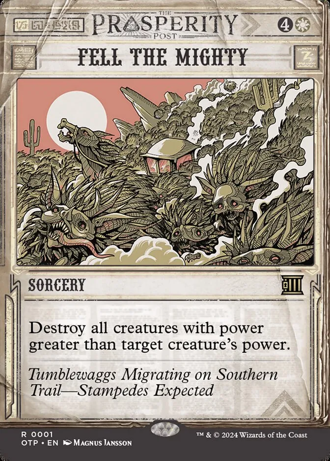 2024 Breaking News Fell the Mighty rare #1 rare card image