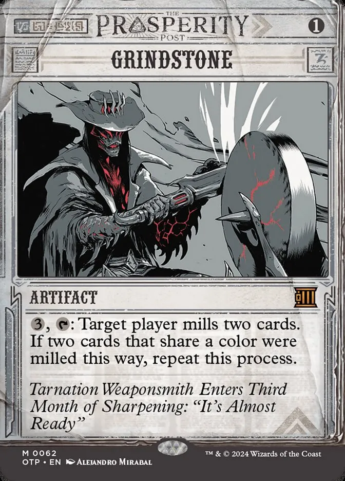 2024 Breaking News Grindstone mythic #62 mythic card image