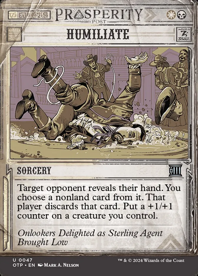 2024 Breaking News Humiliate uncommon #47 uncommon card image