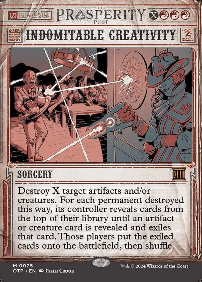 2024 Breaking News Indomitable Creativity mythic #25 mythic card image