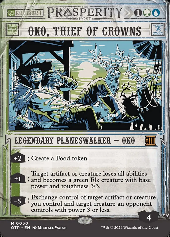 2024 Breaking News Oko, Thief of Crowns mythic #50 mythic card image