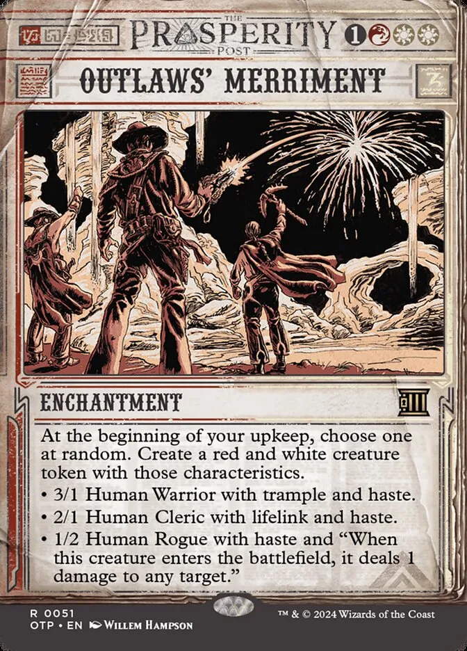 2024 Breaking News Outlaws' Merriment #51 rare card image
