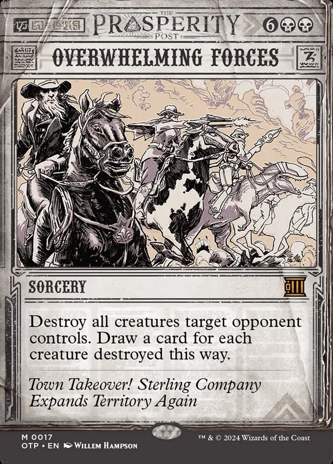 2024 Breaking News Overwhelming Forces mythic #17 mythic card image