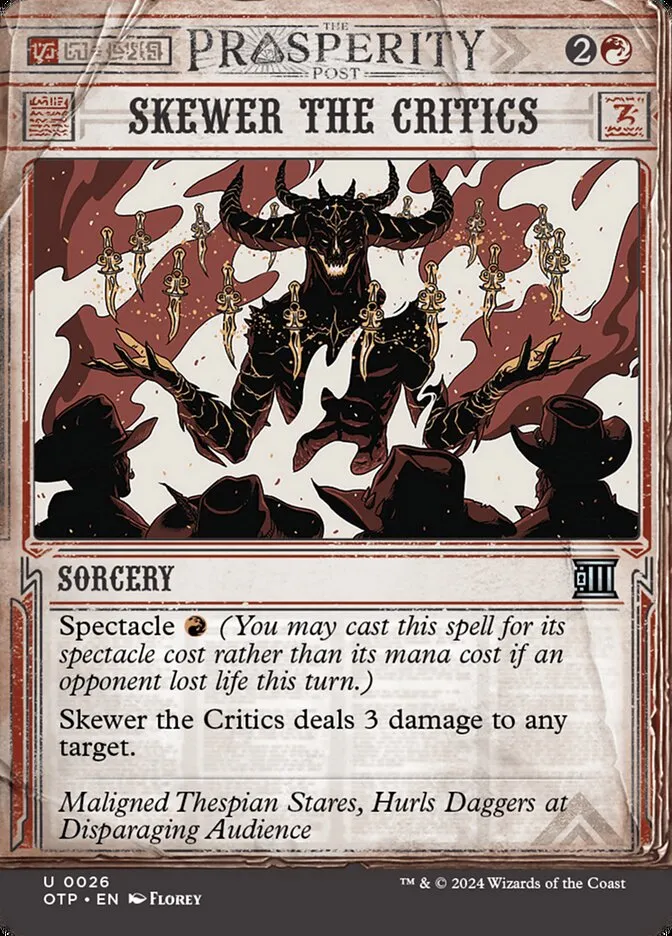 2024 Breaking News Skewer the Critics uncommon #26 uncommon card image