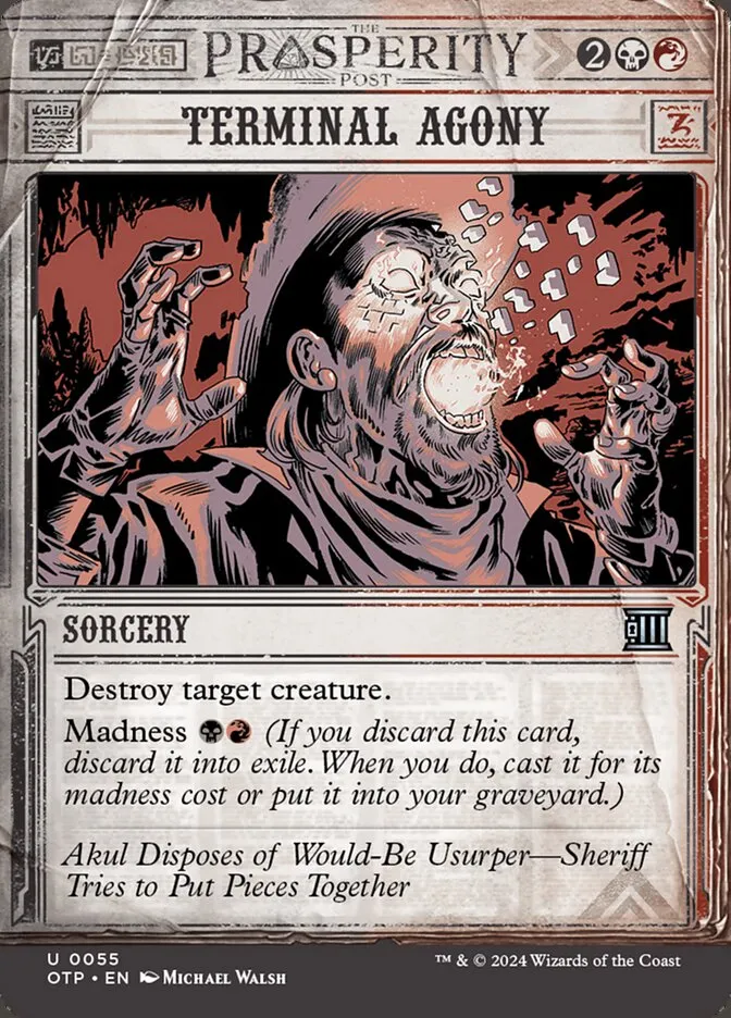 2024 Breaking News Terminal Agony #55 uncommon card image