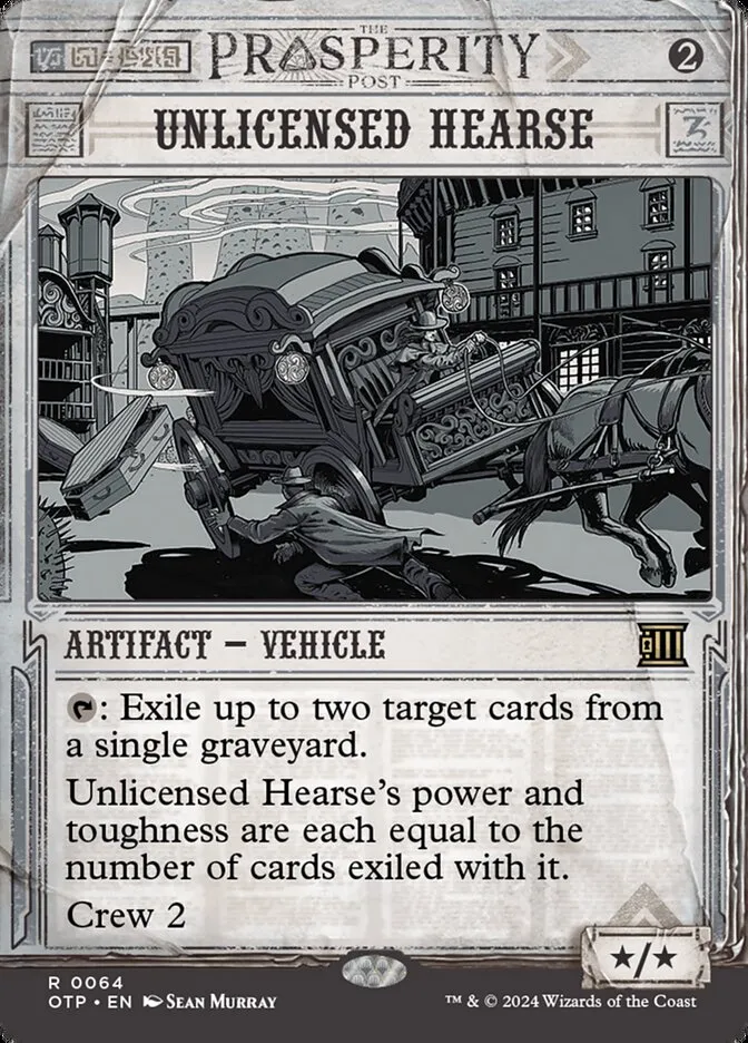 2024 Breaking News Unlicensed Hearse #64 rare card image