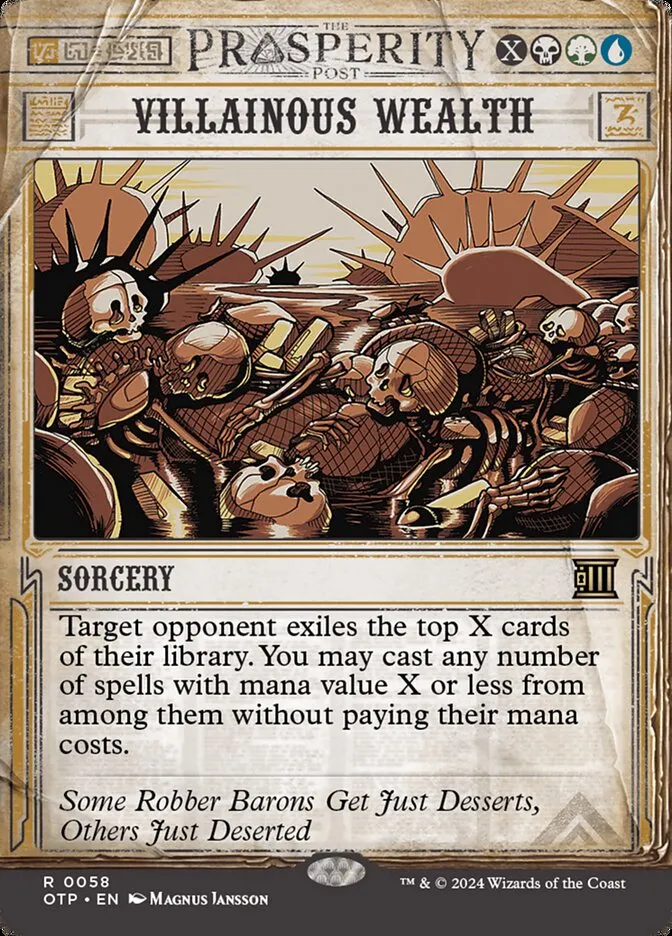 2024 Breaking News Villainous Wealth #58 rare card image