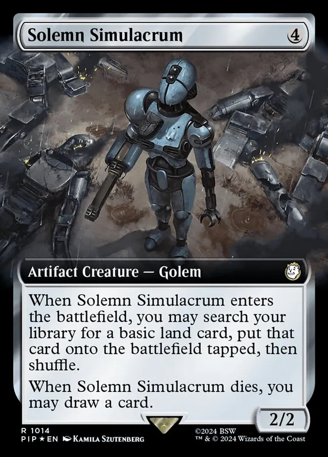 2024 Fallout Solemn Simulacrum rare #1014 rare card image