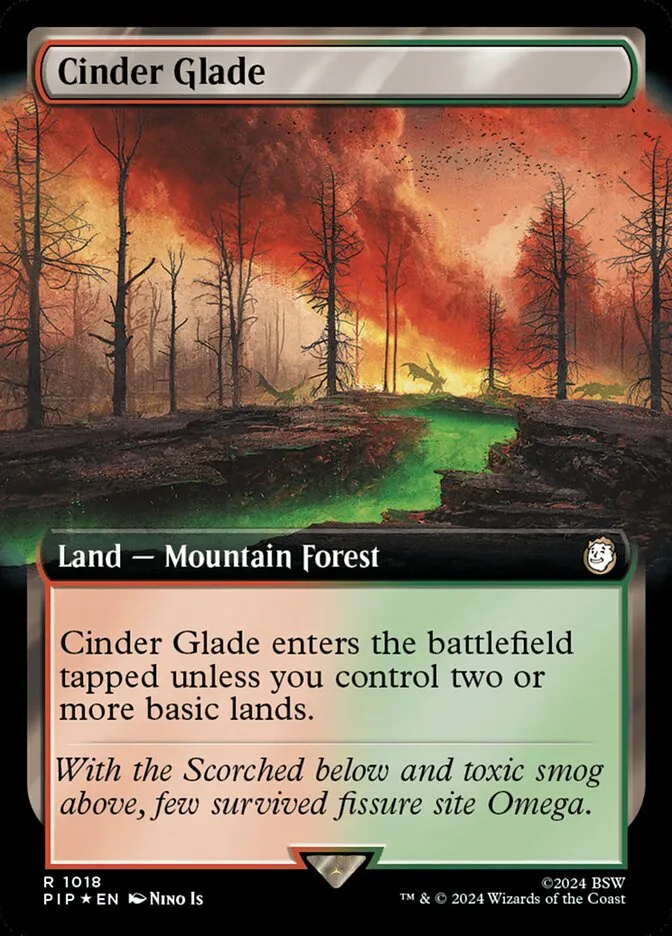 2024 Fallout Cinder Glade rare #1018 rare card image