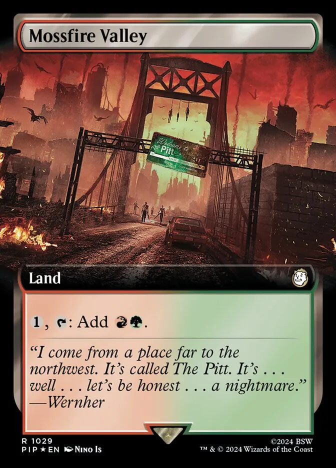 2024 Fallout Mossfire Valley rare #1029 rare card image