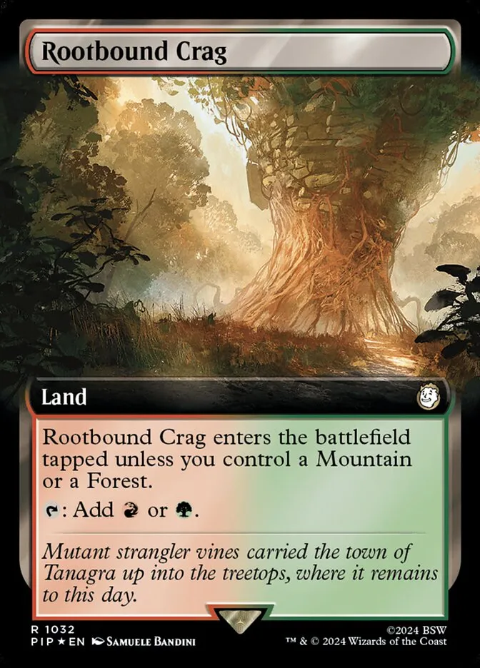 2024 Fallout Rootbound Crag rare #1032 rare card image
