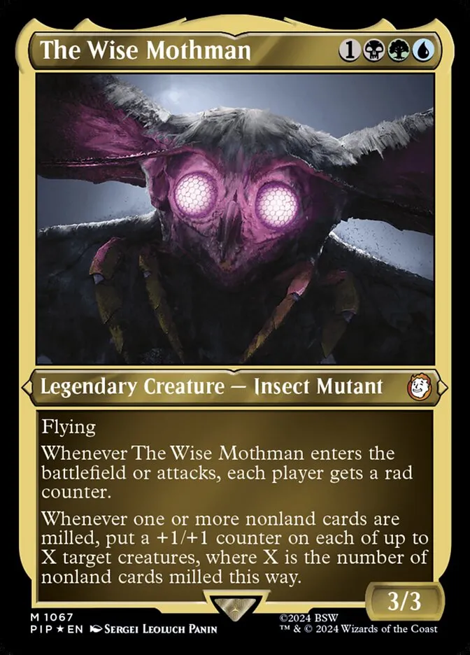 2024 Fallout The Wise Mothman mythic #1067 mythic card image