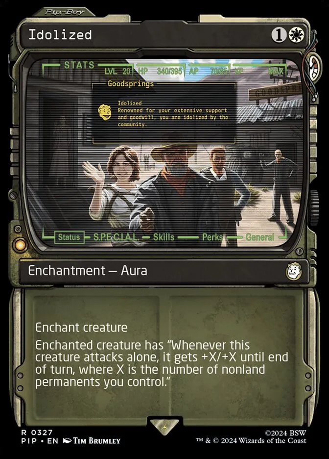 2024 Fallout Idolized rare #327 rare card image