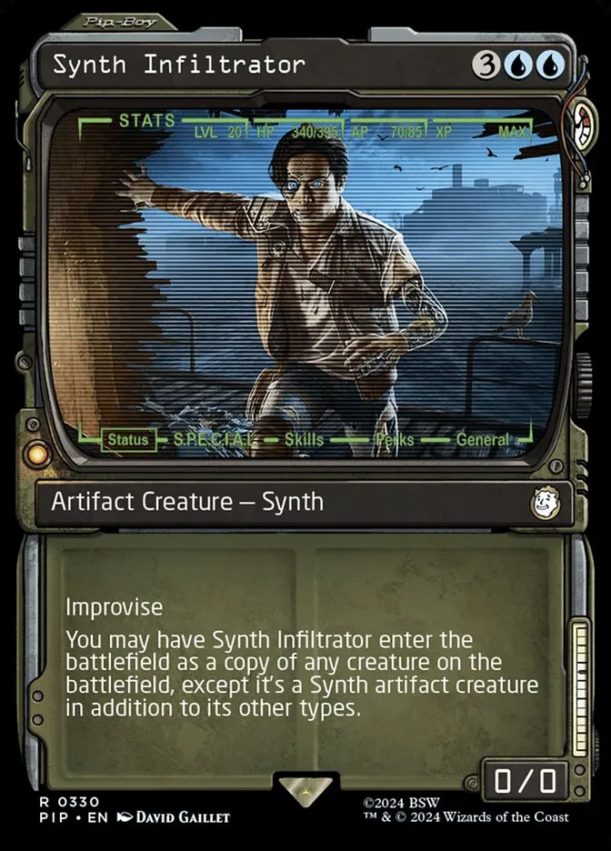 2024 Fallout Synth Infiltrator rare #330 rare card image