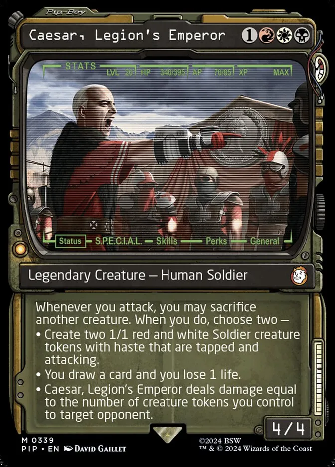 2024 Fallout Caesar, Legion's Emperor mythic #339 mythic card image
