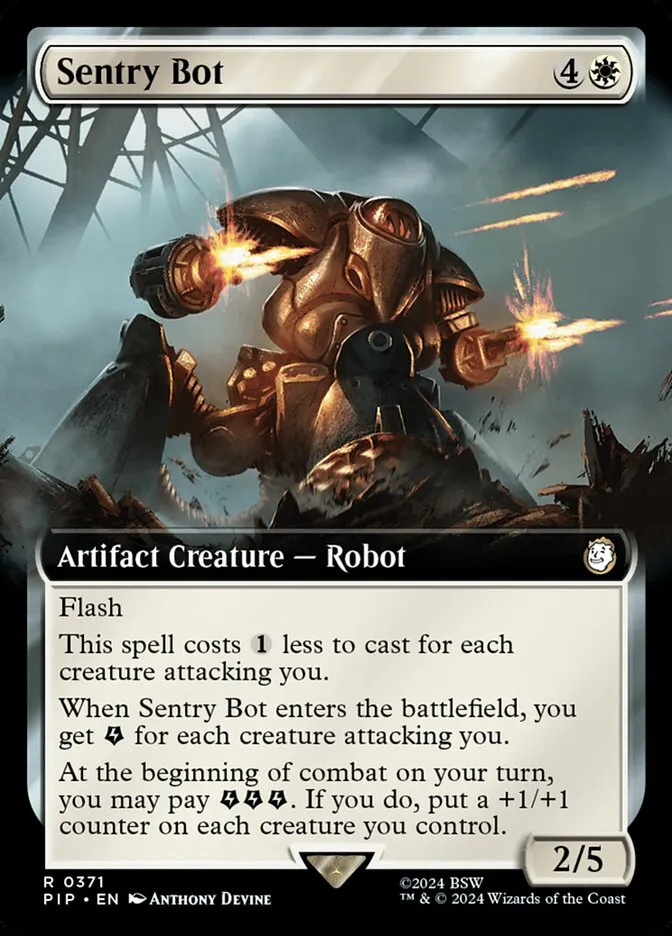 2024 Fallout Sentry Bot rare #371 rare card image