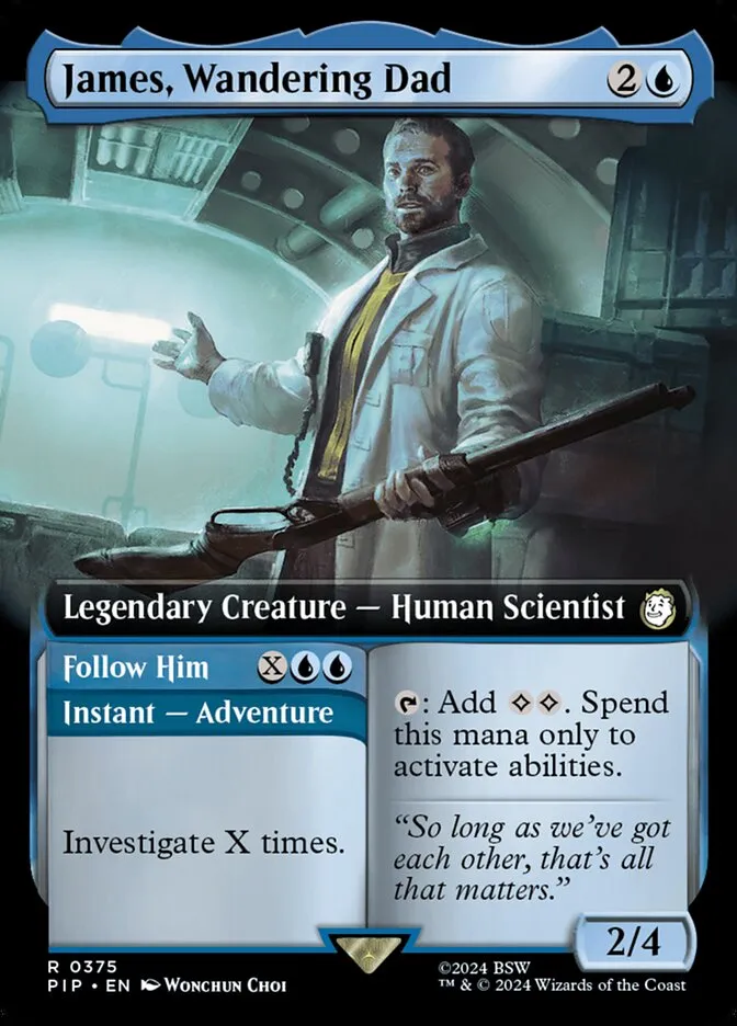 2024 Fallout James, Wandering Dad // Follow Him #375 rare card image