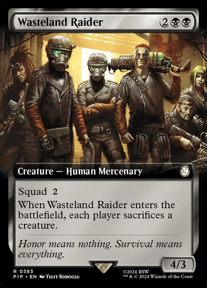2024 Fallout Wasteland Raider #383 rare card image
