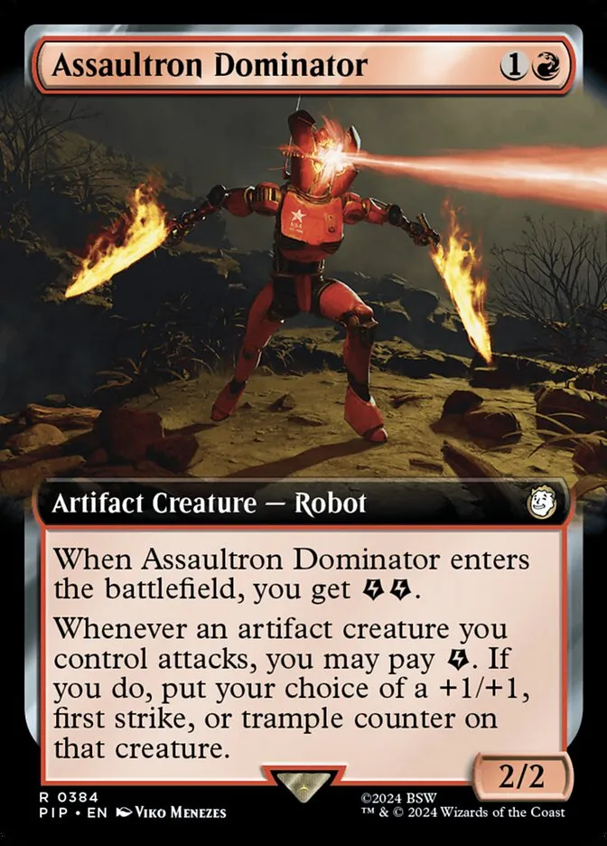2024 Fallout Assaultron Dominator rare #384 rare card image