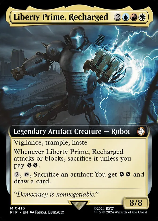 2024 Fallout Liberty Prime, Recharged mythic #416 mythic card image