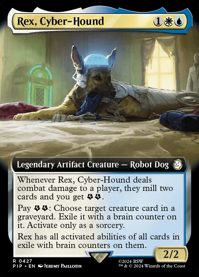 2024 Fallout Rex, Cyber-Hound rare #427 rare card image
