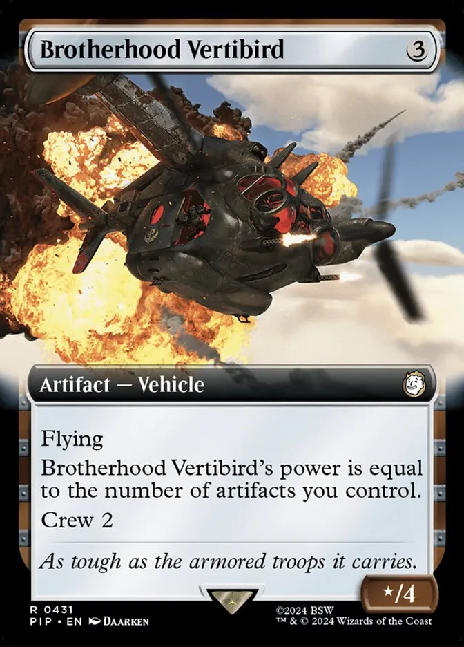 2024 Fallout Brotherhood Vertibird #431 rare card image