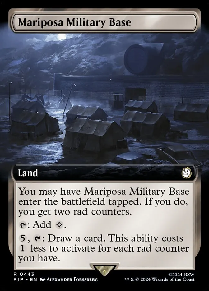 2024 Fallout Mariposa Military Base #443 rare card image