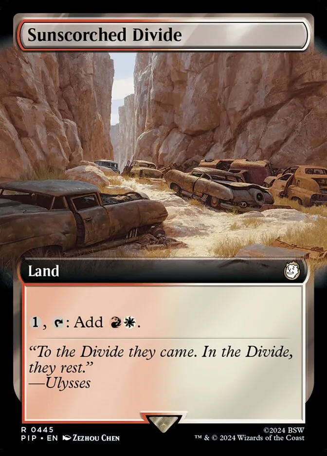 2024 Fallout Sunscorched Divide [Foil] rare #445 rare card image