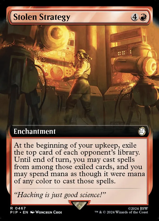 2024 Fallout Stolen Strategy rare #467 rare card image