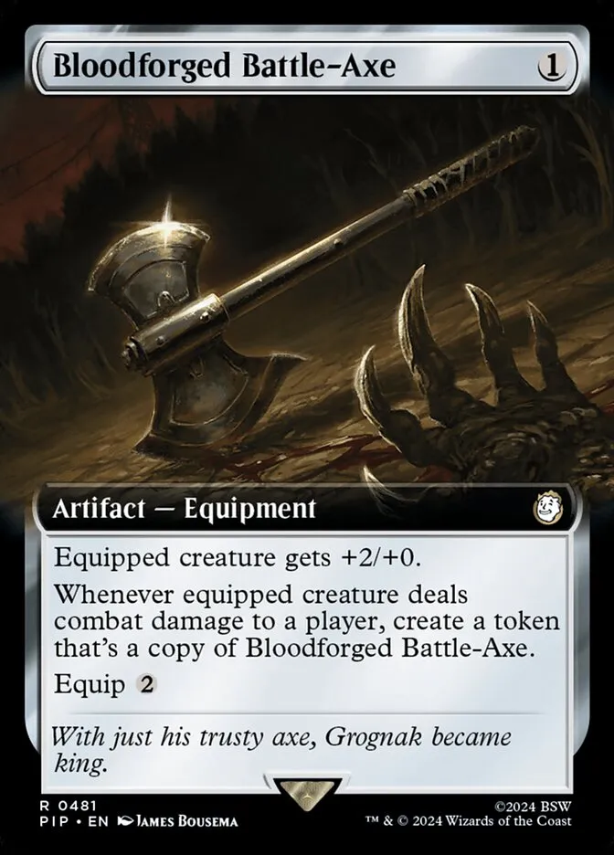 2024 Fallout Bloodforged Battle-Axe #481 rare card image