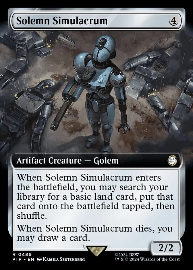 2024 Fallout Solemn Simulacrum rare #486 rare card image
