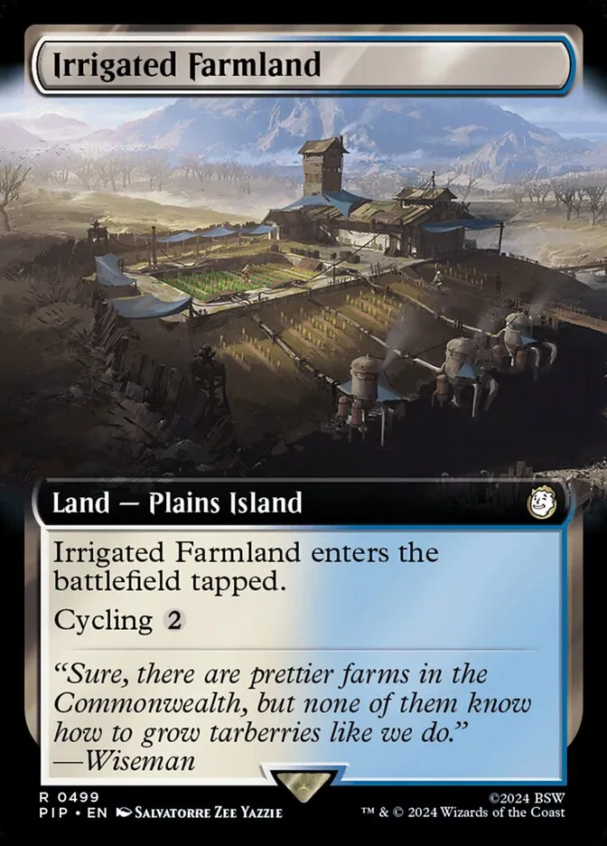 2024 Fallout Irrigated Farmland rare #499 rare card image