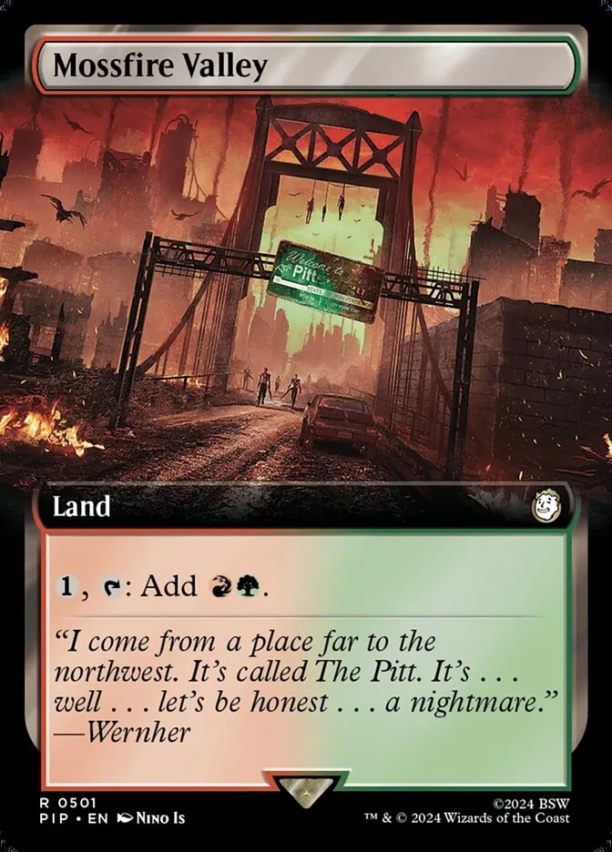 2024 Fallout Mossfire Valley rare #501 rare card image