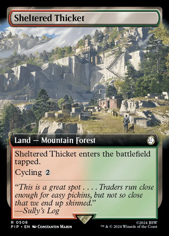 2024 Fallout Sheltered Thicket rare #508 rare card image