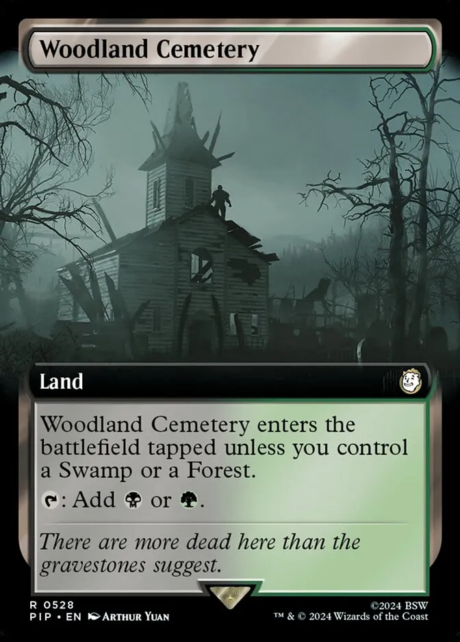 2024 Fallout Woodland Cemetery rare #528 rare card image