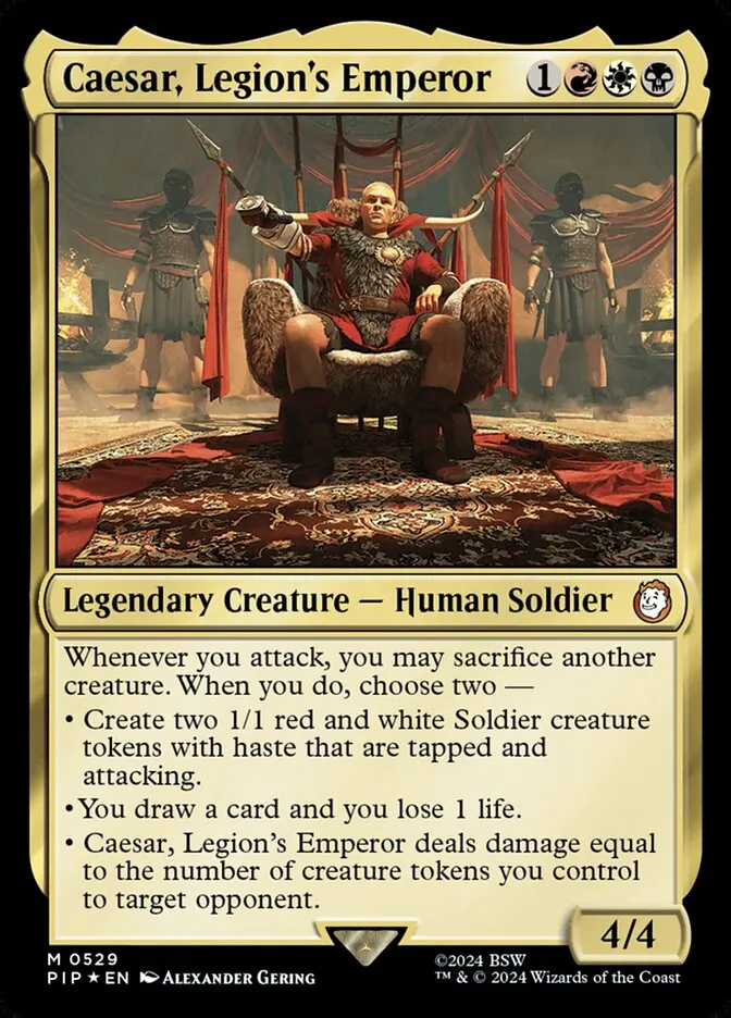 2024 Fallout Caesar, Legion's Emperor mythic #529 mythic card image