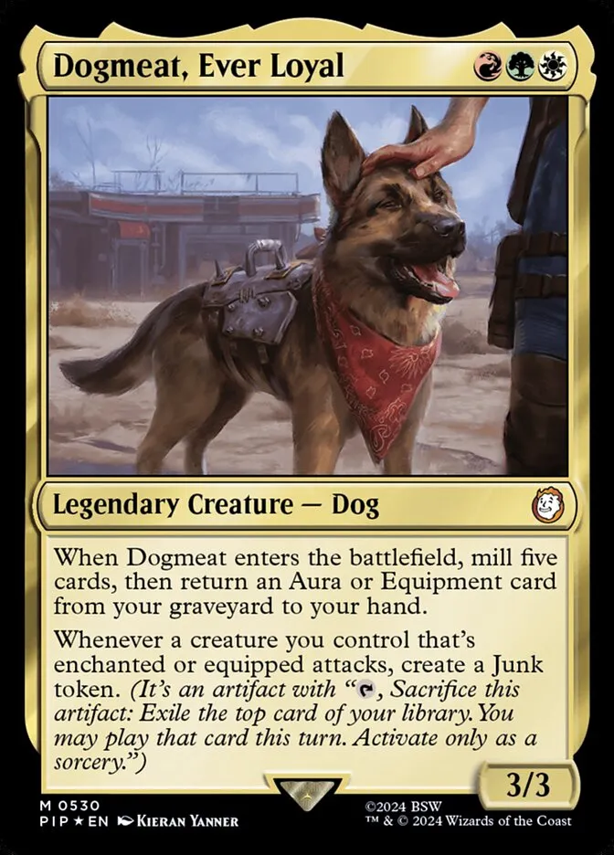 2024 Fallout Dogmeat, Ever Loyal mythic #530 mythic card image