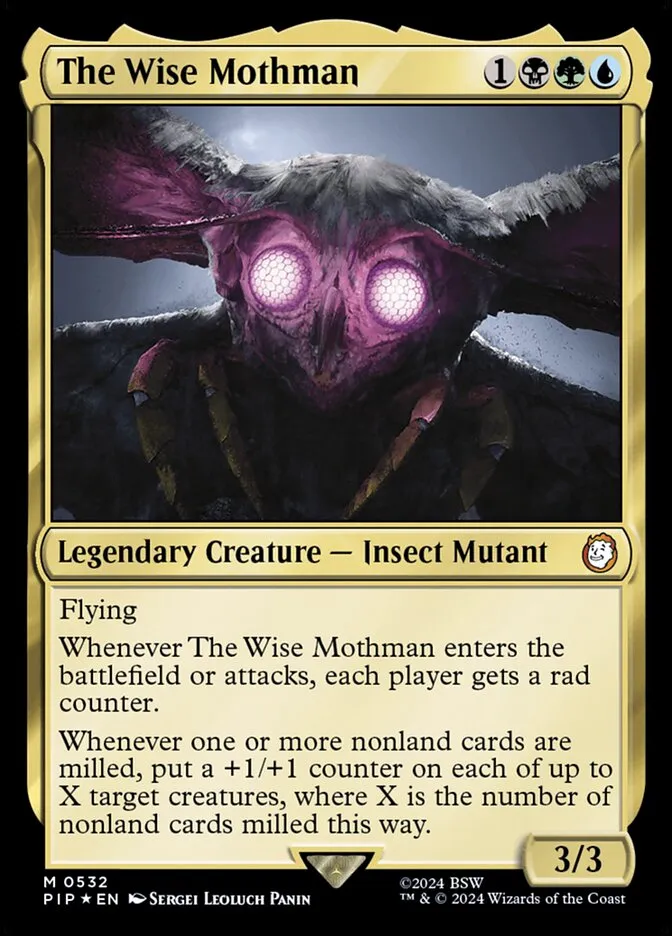 2024 Fallout The Wise Mothman mythic #532 mythic card image