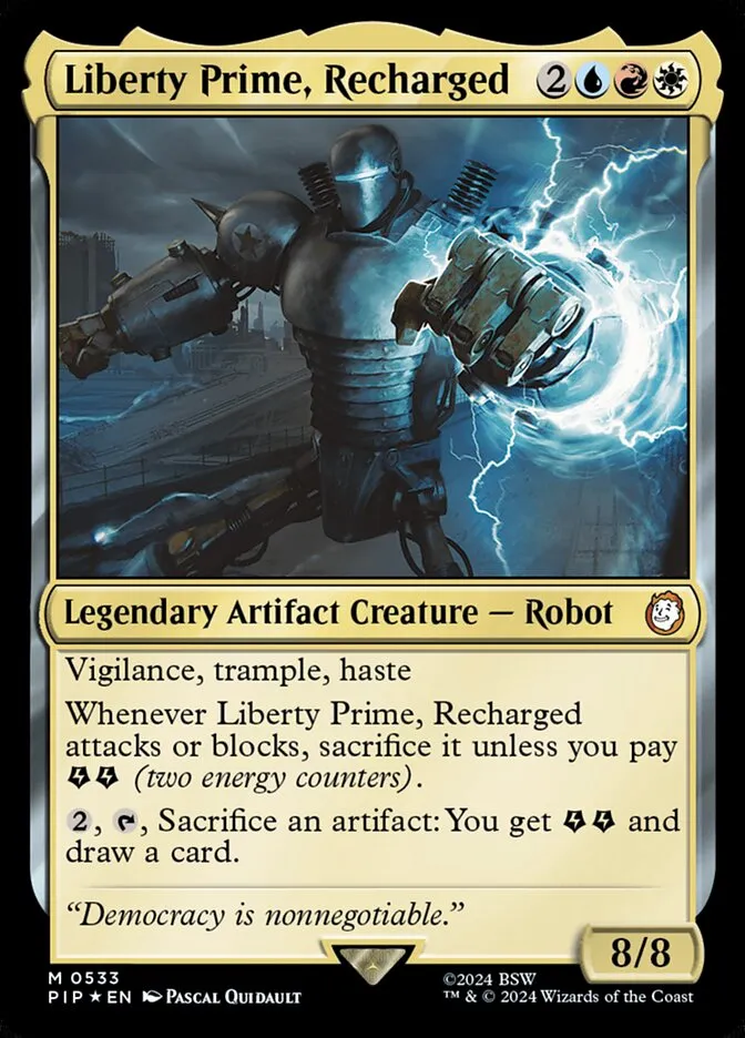 2024 Fallout Liberty Prime, Recharged mythic #533 mythic card image