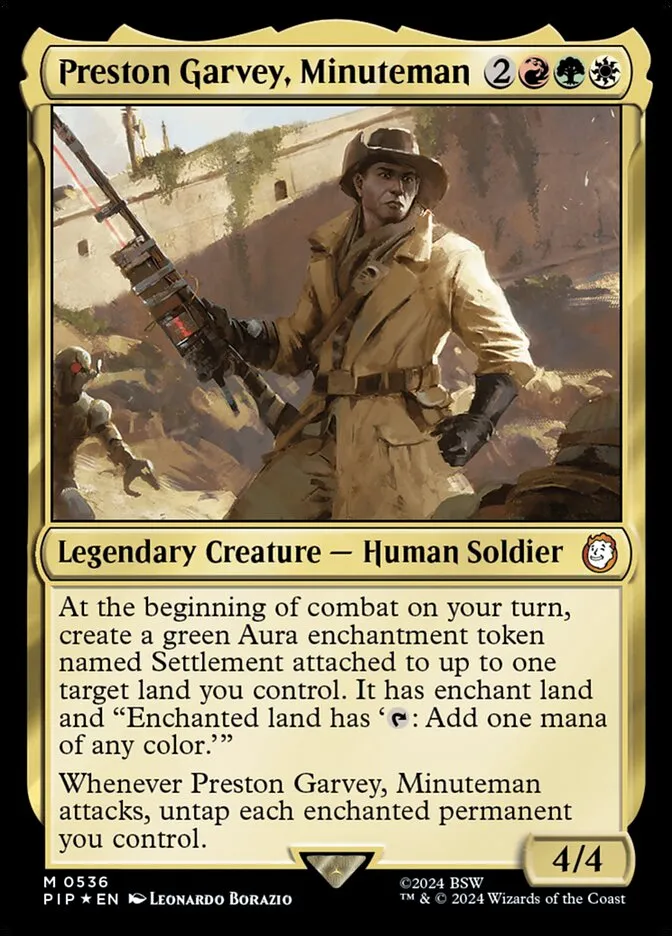 2024 Fallout Preston Garvey, Minuteman mythic #536 mythic card image