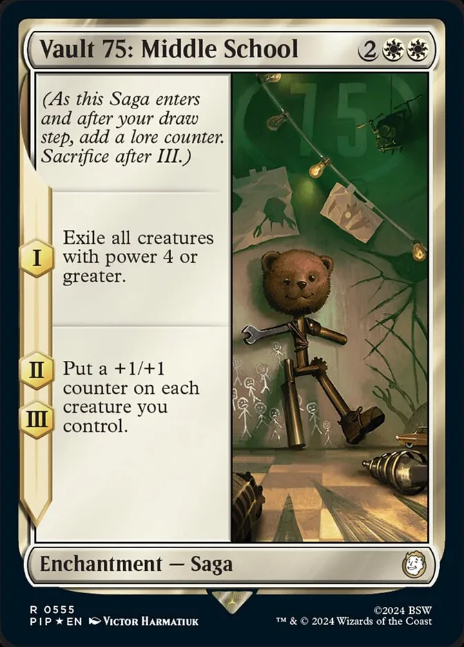 2024 Fallout Vault 75: Middle School #555 rare card image