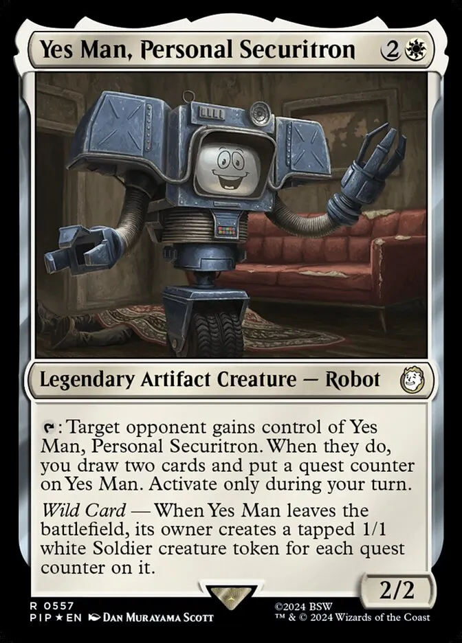 2024 Fallout Yes Man, Personal Securitron #557 rare card image