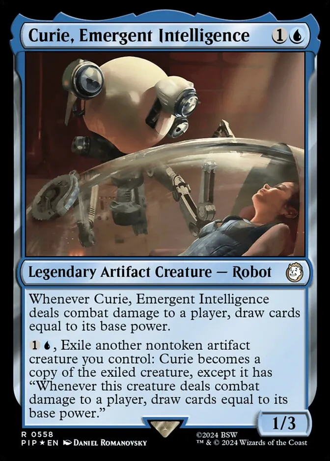2024 Fallout Curie, Emergent Intelligence #558 rare card image