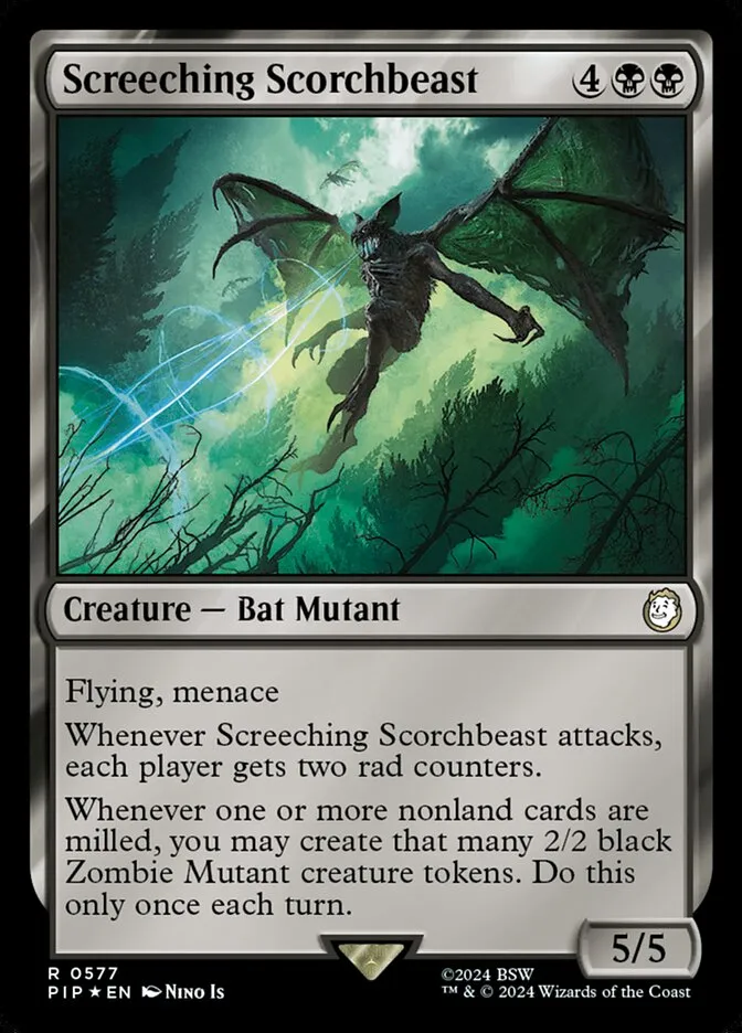 2024 Fallout Screeching Scorchbeast rare #577 rare card image